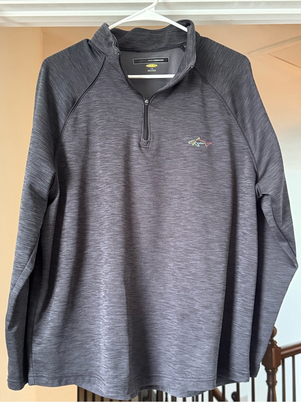 Greg Norman Charcoal Gray 1/4 Zip Performance Pullover